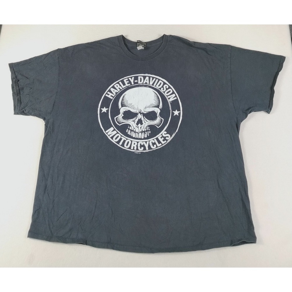 Harley Davidson Shirt Mens 4XL Black Skull Motorcycles Wisconsin Biker Tee
